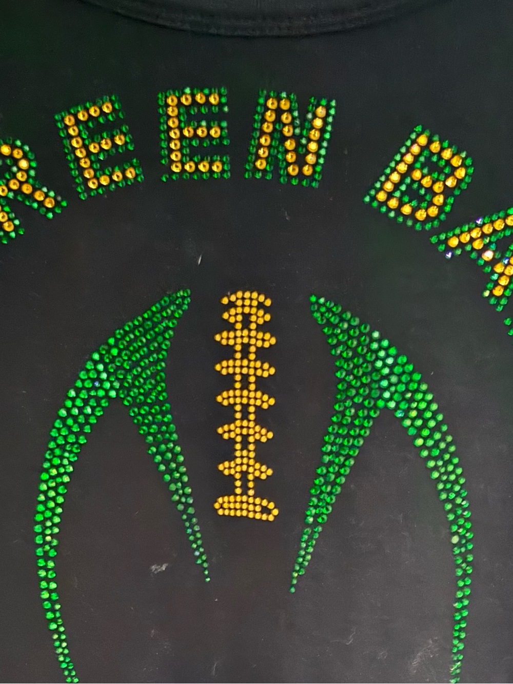 Green Bay Packers Rhinestone NFL Shirt - Size M
